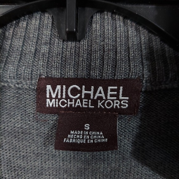 Michael‎ Kors Sweater Mens Small Wool Blend Full Zip Two Pocket Casual Jacket - Picture 3 of 9